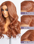 Cinnamon Brown Loose Wave Glueless 5x5 Closure Undetectable HD Lace Long Wig 100% Human Hair