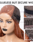 Cinnamon Brown Loose Wave Glueless 5x5 Closure Undetectable HD Lace Long Wig 100% Human Hair