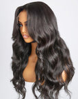 Breathable Cap Loose Body Wave 7x5 HD Lace Mid Part Long Wig 100% Human Hair