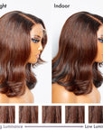 Limited Design | Brown With Black Peekaboo Loose Body Wave Glueless 5x5 Closure Lace Wig