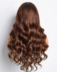 Beginner Friendly Ombre Brown Loose Wave Glueless 4x4 Closure Lace Wig
