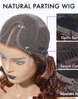 Elegant Brown Ombre Loose Wave Minimalist HD Lace Glueless Short Wig 100% Human Hair