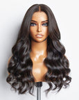 Face-Framing Curtain Bangs Body Wave Glueless 5x5 Closure HD Lace Wig