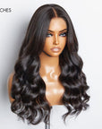 Face-Framing Curtain Bangs Body Wave Glueless 5x5 Closure HD Lace Wig