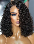 Ocean Curl 13x4 Lace Front Bob Wig Glueless Human Hair Wig