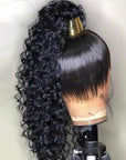 Curly 360 Full Lace Frontal Wig For High Ponytail Human Hair Wigs (Summer Must Have)