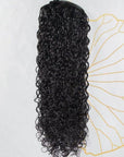 Water Wave Drawstring Ponytail 30inch Long Brazilian Human Hair Extensions