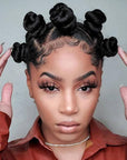 Straight Full Lace Wig With 4C Hairline Edge Human Hair Wigs Preplucked Hairline