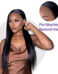 Silky Straight 360 Lace Long Wig 100% Human Hair Pre-bleached & Pre-plucked