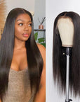 4C Edges | Natural Yaki Kinky Edges Free Parting 13x4 Undetectable Lace Front Wig | Afro Inspired