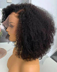 HD Lace 4B 4C Afro Kinky Coily Human Hair Lace Frontal Wigs/4x4 Coily Lace Closure Wigs