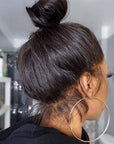 Straight Full Lace Wig With 4C Hairline Edge Human Hair Wigs Preplucked Hairline