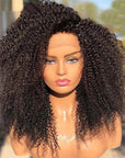 Glueless Invisiable Crystal HD Lace Afro Kinky Curly 13x4 Lace Front Wig 5x5 Lace Human Hair Wig