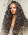 4x4/13x4 Water Wave Human Hair Lace Closure Wig