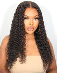 2 In 1 Crystal Lace Wet & Wavy 13x4 Lace Front Human Hair Wigs 4x4 Closure Wigs