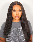 2 In 1 Crystal Lace Wet & Wavy 13x4 Lace Front Human Hair Wigs 4x4 Closure Wigs