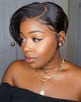 Mature Boss Style Affordable Pre-styled Short Pixie Cut Undetectable Invisible Lace Wig