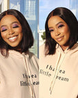 Glueless 5x5 Closure Undetectable HD Lace Bob Wig 100% Human Hair