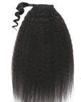 Kinky Straight Wrap Ponytail Around 30inch 15A Long Virgin Human Hair Extension