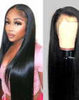Silky Straight 13x4 Frontal Undetectable HD Lace Long Wig 100% Human Hair