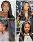 Silky Straight 360 Lace Long Wig 100% Human Hair Pre-bleached & Pre-plucked