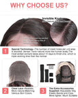 Highlight Honey Blonde Straight Bob Wig With Bangs Glueless Human Hair Wig With Fringe