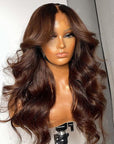 #4 Light Brown Hd Lace Undetectable Invisible Lace Front Human Hair Wigs