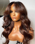 #4 Light Brown Hd Lace Undetectable Invisible Lace Front Human Hair Wigs