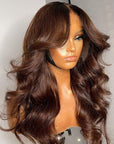 #4 Light Brown Hd Lace Undetectable Invisible Lace Front Human Hair Wigs