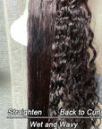 Wet And Wavy | Water Wave 4x4 Closure Lace Glueless Mid Part Long Wig 100% Human Hair
