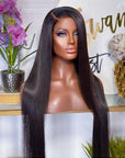 4x4 Silky Straight Human Hair Lace Closure Wig /13x4 Lace Front Wigs