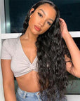 4x4/13x4 Water Wave Human Hair Lace Closure Wig