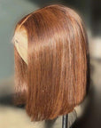 Chestnut Brown Bob Cut 13x4 Lace Frontal Wigs | 4x4 Closure Wigs