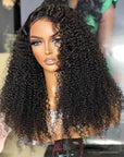 Crystal Lace Afro Kinky Curly 13x4 Lace Front Human Hair Wigs 4x4 Closure Wigs