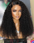 Crystal Lace Afro Kinky Curly 13x4 Lace Front Human Hair Wigs 4x4 Closure Wigs