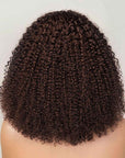 Brown Colored Curly 13x4 Lace Front Bob Wig Glueless 5x5 Bob Human Hair Wig