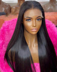 4x4 Silky Straight Human Hair Lace Closure Wig /13x4 Lace Front Wigs