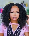 4B 4C Mongolian Afro Kinky Curly Thin V Part Wig Without Leave Out (Must TRY)