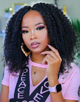4B 4C Mongolian Afro Kinky Curly Thin V Part Wig Without Leave Out (Must TRY)