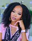 4B 4C Mongolian Afro Kinky Curly Thin V Part Wig Without Leave Out (Must TRY)