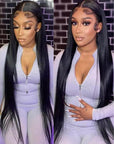 4x4 Silky Straight Human Hair Lace Closure Wig /13x4 Lace Front Wigs