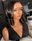 5X5 Crystal Lace Bob Wig Short Romance Curl Human Hair Lace Closure Wigs