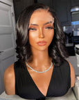 5X5 Crystal Lace Bob Wig Short Romance Curl Human Hair Lace Closure Wigs