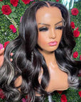 Highlight Black and Blonde #613 Color Body Wave 5x5 Lace Closure Wig Crystal Lace 4X4 Lace Human Hair Wig