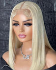 13x4 Blonde Bob Lace Frontal Wigs 4x4 Short Cut Lace Closure Wig