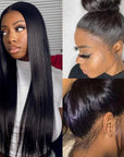 Silky Straight 360 Lace Long Wig 100% Human Hair Pre-bleached & Pre-plucked