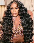 Loose Deep Wave 4x4 Lace Closure Wig Glueless Human Hair Wigs