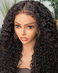 Curly 360 Lace Front Wig With Realistic 4C Hairline Edges Human Hair Wigs