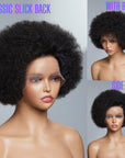 Retro & Vintage | Ultra Natural Afro Curl 13X2 Frontal Lace Short Wig 100% Human Hair