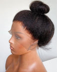 360 Full Lace Frontal Wig Kinky Straight Lace Front Human Hair Wigs Can Do Half Up Half Down